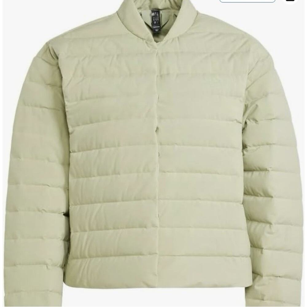 NWT $140 Adidas Women Helionic Light down Jacket Size XS Tent Green.